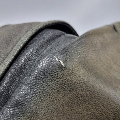 【現状渡し品】【メンズ】 AVIREX アヴィレックス THUNDER BAY 25TH GOAT LEATHER JACKET 6191001 サンダーベイ 25周年記念 ゴートレザー ジャケット アウター 145-251117-as-03-izu カラー：ブラック 万代Net店