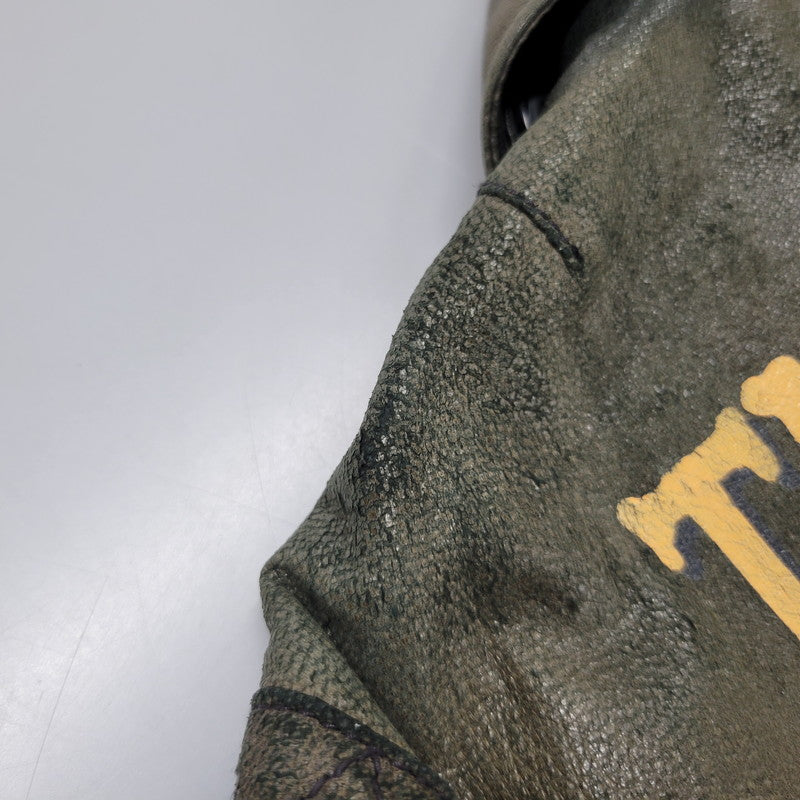 【現状渡し品】【メンズ】 AVIREX アヴィレックス THUNDER BAY 25TH GOAT LEATHER JACKET 6191001 サンダーベイ 25周年記念 ゴートレザー ジャケット アウター 145-251117-as-03-izu カラー：ブラック 万代Net店