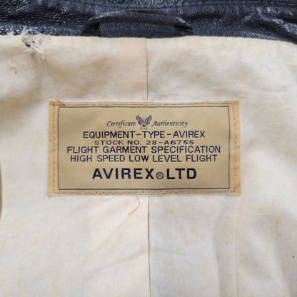 【現状渡し品】【メンズ】 AVIREX アヴィレックス THUNDER BAY 25TH GOAT LEATHER JACKET 6191001 サンダーベイ 25周年記念 ゴートレザー ジャケット アウター 145-251117-as-03-izu カラー：ブラック 万代Net店