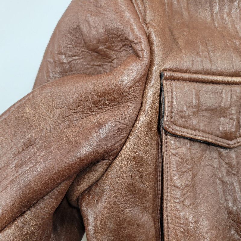 【現状渡し品】【メンズ】 Durban ダーバン W860752-87 M-65 CABLE KNIT LINER SHEEP SKIN LEATHER JACKET ケーブル ニット ライナー シープ スキン レザー ジャケット アウター 145-251128-cs-11-izu サイズ：M カラー：ブラウン 万代Net店