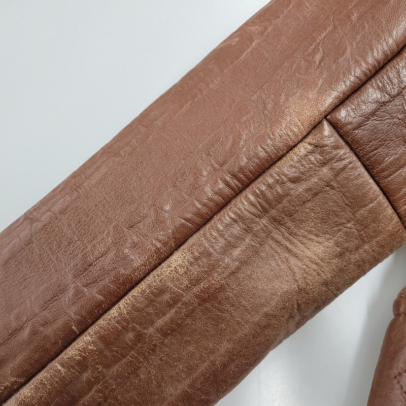 【現状渡し品】【メンズ】 Durban ダーバン W860752-87 M-65 CABLE KNIT LINER SHEEP SKIN LEATHER JACKET ケーブル ニット ライナー シープ スキン レザー ジャケット アウター 145-251128-cs-11-izu サイズ：M カラー：ブラウン 万代Net店