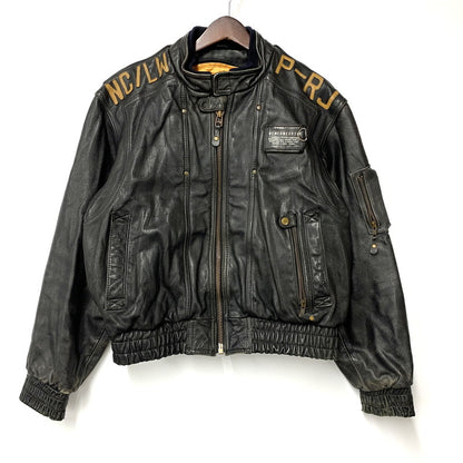 【現状渡し品】【メンズ】 KADOYA カドヤ NEW CONCEPTER LEATHER SINGLE RIDERS JACKET レザー シングル ライダース ジャケット アウター 145-251122-as-05-izu サイズ：M カラー：ブラック 万代Net店