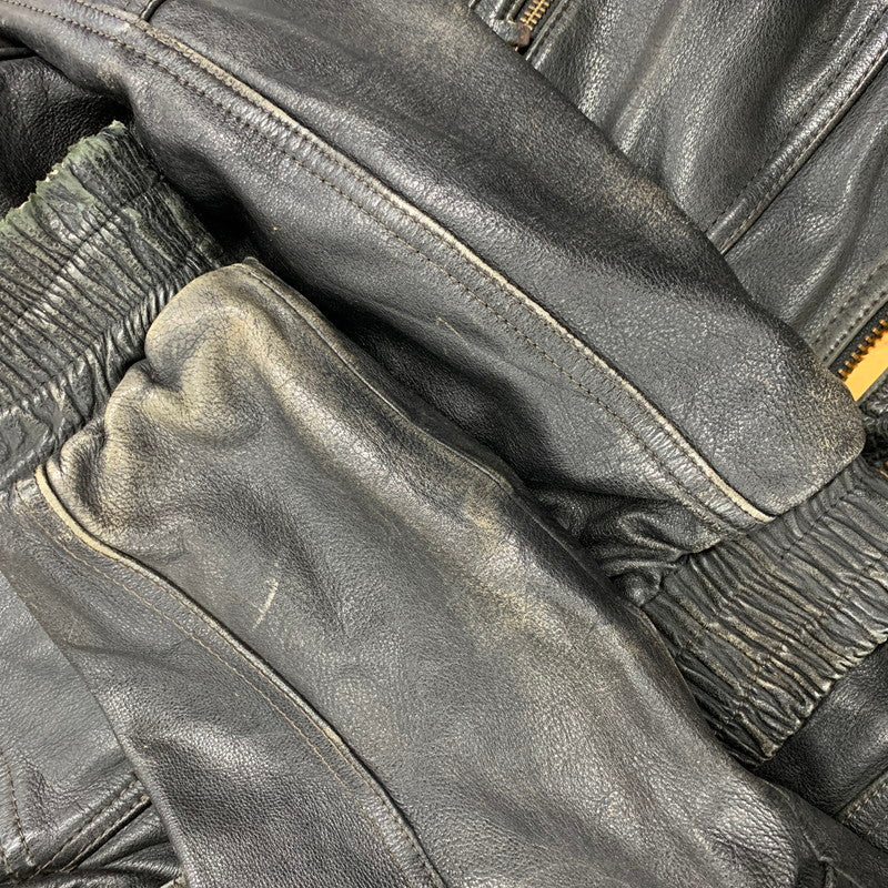 【現状渡し品】【メンズ】 KADOYA カドヤ NEW CONCEPTER LEATHER SINGLE RIDERS JACKET レザー シングル ライダース ジャケット アウター 145-251122-as-05-izu サイズ：M カラー：ブラック 万代Net店