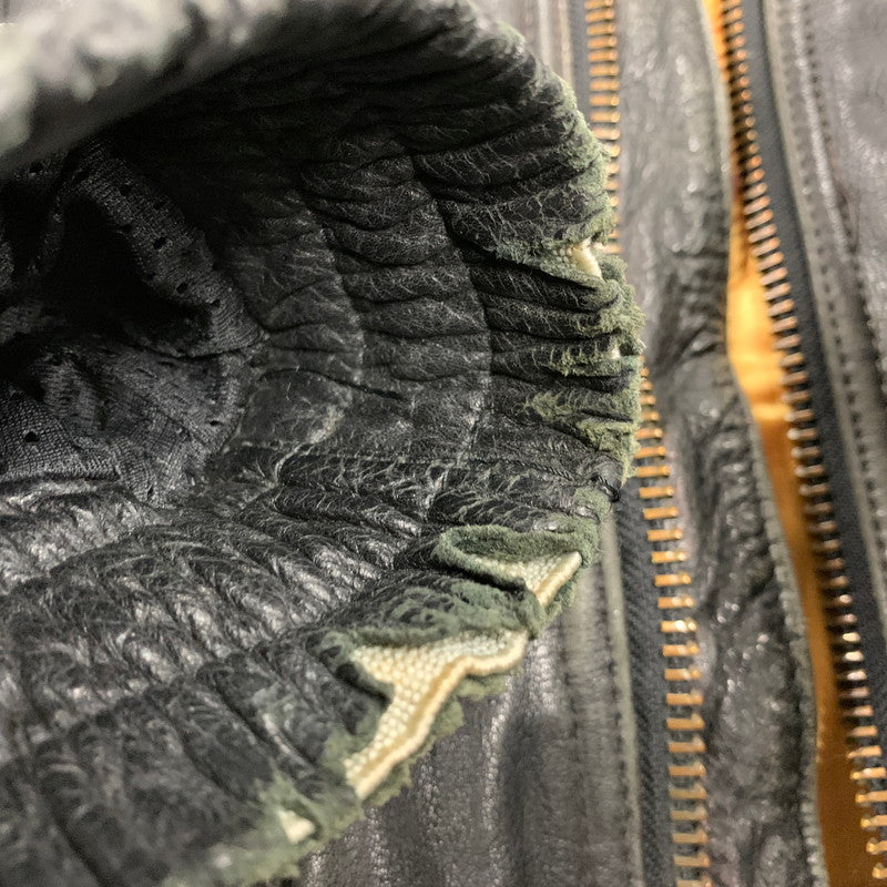 【現状渡し品】【メンズ】 KADOYA カドヤ NEW CONCEPTER LEATHER SINGLE RIDERS JACKET レザー シングル ライダース ジャケット アウター 145-251122-as-05-izu サイズ：M カラー：ブラック 万代Net店