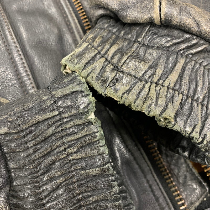 【現状渡し品】【メンズ】 KADOYA カドヤ NEW CONCEPTER LEATHER SINGLE RIDERS JACKET レザー シングル ライダース ジャケット アウター 145-251122-as-05-izu サイズ：M カラー：ブラック 万代Net店