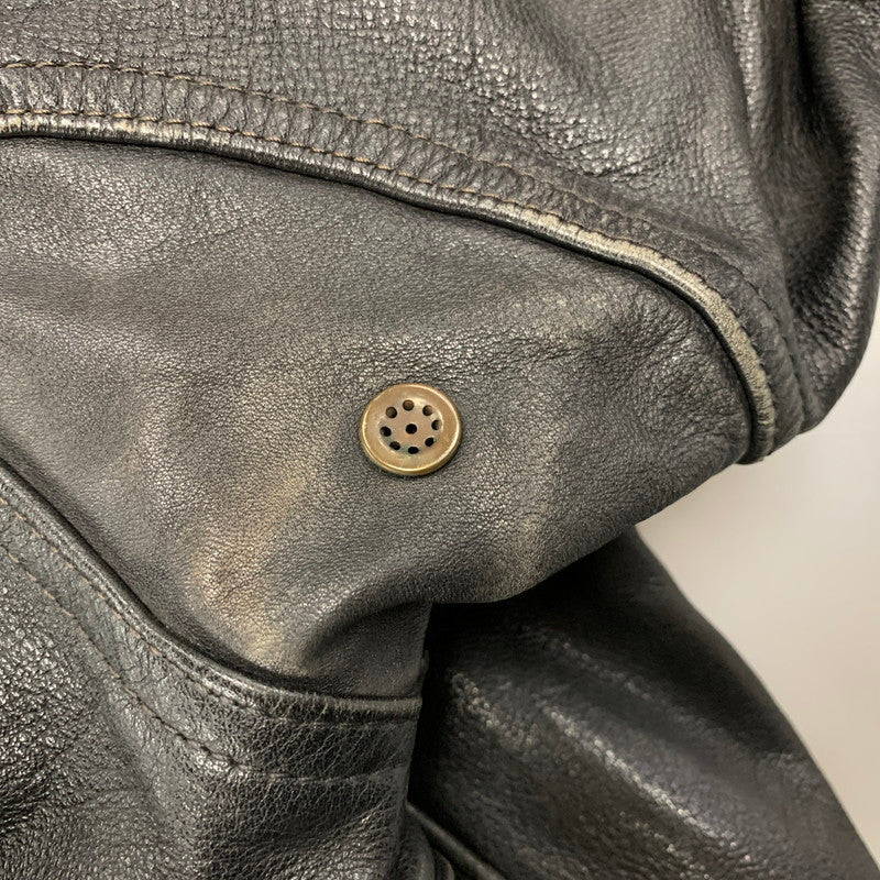 【現状渡し品】【メンズ】 KADOYA カドヤ NEW CONCEPTER LEATHER SINGLE RIDERS JACKET レザー シングル ライダース ジャケット アウター 145-251122-as-05-izu サイズ：M カラー：ブラック 万代Net店