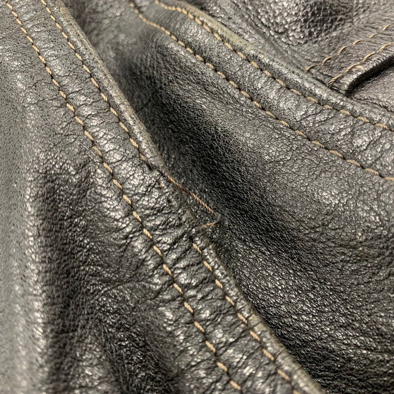 【現状渡し品】【メンズ】 KADOYA カドヤ NEW CONCEPTER LEATHER SINGLE RIDERS JACKET レザー シングル ライダース ジャケット アウター 145-251122-as-05-izu サイズ：M カラー：ブラック 万代Net店