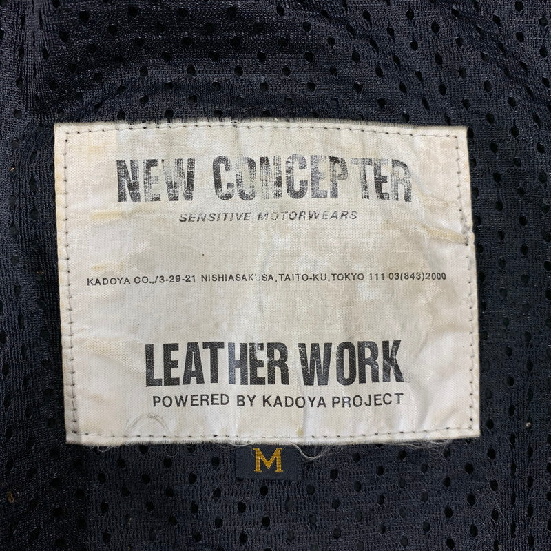 【現状渡し品】【メンズ】 KADOYA カドヤ NEW CONCEPTER LEATHER SINGLE RIDERS JACKET レザー シングル ライダース ジャケット アウター 145-251122-as-05-izu サイズ：M カラー：ブラック 万代Net店