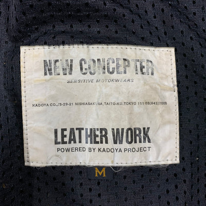 【現状渡し品】【メンズ】 KADOYA カドヤ NEW CONCEPTER LEATHER SINGLE RIDERS JACKET レザー シングル ライダース ジャケット アウター 145-251122-as-05-izu サイズ：M カラー：ブラック 万代Net店