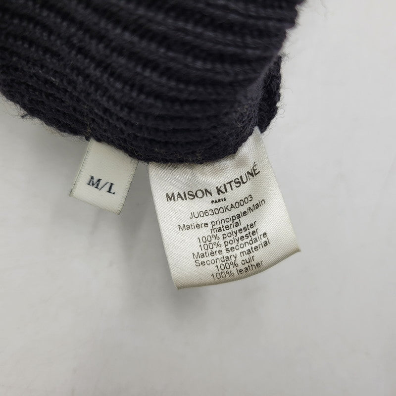 【中古品】【メンズ/レディース】 MAISON KITSUNE メゾンキツネ JU06300KA0003 TECHNICAL GLOVES テクニカルグローブ 手袋 187-251124-ya-01-izu サイズ：M/L カラー：ブラウン／ブラック 万代Net店