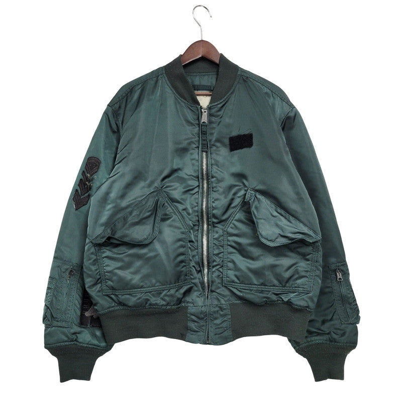 【現状渡し品】【メンズ】 ALPHA INDUSTRIES アルファインダストリーズ × SARCASTIC サキャスティック MA-1 FLIGHT JACKET SB0-1195-99 フライトジャケット USA製 アウター 145-251117-as-06-izu サイズ：L カラー：グリーン 万代Net店
