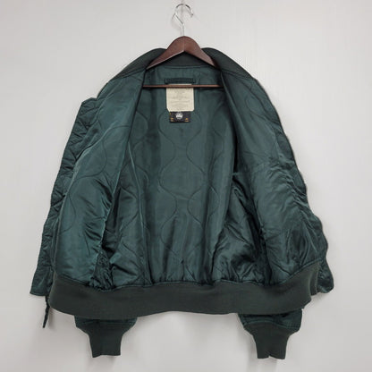 【現状渡し品】【メンズ】 ALPHA INDUSTRIES アルファインダストリーズ × SARCASTIC サキャスティック MA-1 FLIGHT JACKET SB0-1195-99 フライトジャケット USA製 アウター 145-251117-as-06-izu サイズ：L カラー：グリーン 万代Net店