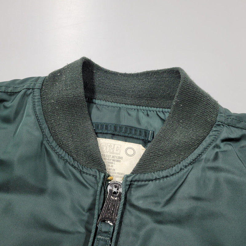 【現状渡し品】【メンズ】 ALPHA INDUSTRIES アルファインダストリーズ × SARCASTIC サキャスティック MA-1 FLIGHT JACKET SB0-1195-99 フライトジャケット USA製 アウター 145-251117-as-06-izu サイズ：L カラー：グリーン 万代Net店