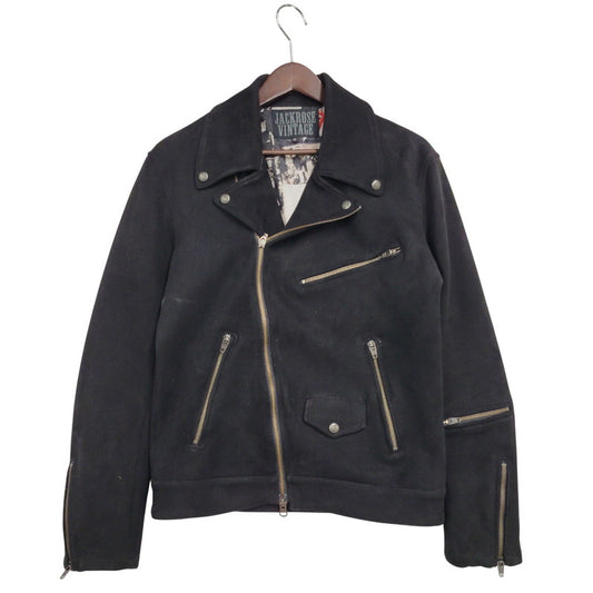 【中古品】【メンズ】 JACKROSE VINTAGE ジャックローズ × THE ROLLING STONES ローリングストーンズ 804285-10 フェイクスウェード ダブルライダースジャケット アウター 145-251117-as-01-izu サイズ：M カラー：ブラック 万代Net店
