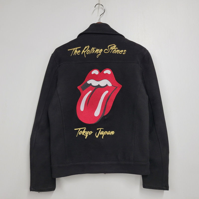 【中古品】【メンズ】 JACKROSE VINTAGE ジャックローズ × THE ROLLING STONES ローリングストーンズ 804285-10 フェイクスウェード ダブルライダースジャケット アウター 145-251117-as-01-izu サイズ：M カラー：ブラック 万代Net店