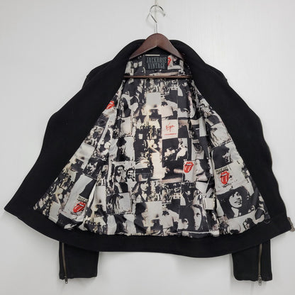 【中古品】【メンズ】 JACKROSE VINTAGE ジャックローズ × THE ROLLING STONES ローリングストーンズ 804285-10 フェイクスウェード ダブルライダースジャケット アウター 145-251117-as-01-izu サイズ：M カラー：ブラック 万代Net店