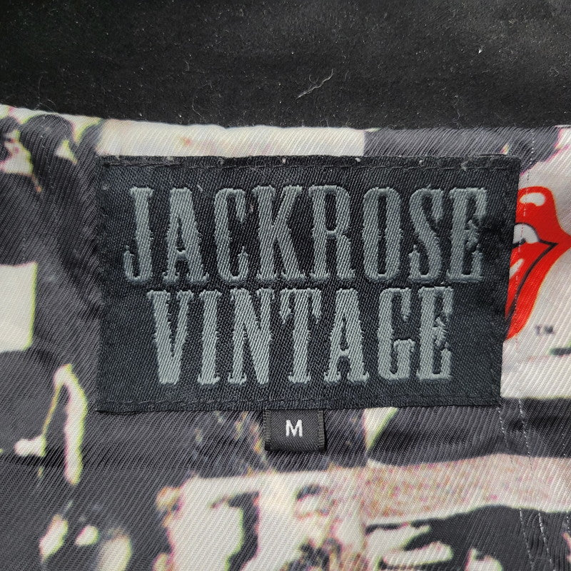 【中古品】【メンズ】 JACKROSE VINTAGE ジャックローズ × THE ROLLING STONES ローリングストーンズ 804285-10 フェイクスウェード ダブルライダースジャケット アウター 145-251117-as-01-izu サイズ：M カラー：ブラック 万代Net店