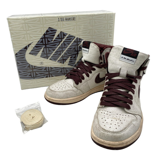 【現状渡し品】【メンズ/レディース】 NIKE × A MA MANIERE ナイキ×アママニエール DO7097-100 AIR JORDAN 1 RETRO HIGH OG エア ジョーダン ワン レトロ ハイ オリジナル スニーカー シューズ 靴 160-251118-cs-06-izu サイズ：25cm カラー：SAIL/BURGUNDY CRUSH 万代Net店