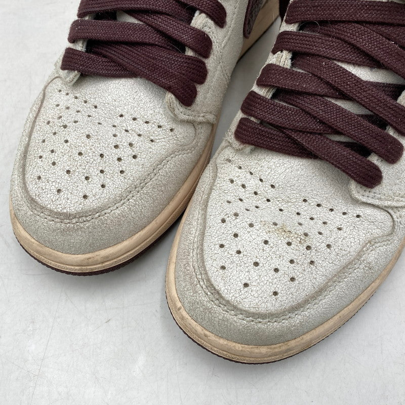【現状渡し品】【メンズ/レディース】 NIKE × A MA MANIERE ナイキ×アママニエール DO7097-100 AIR JORDAN 1 RETRO HIGH OG エア ジョーダン ワン レトロ ハイ オリジナル スニーカー シューズ 靴 160-251118-cs-06-izu サイズ：25cm カラー：SAIL/BURGUNDY CRUSH 万代Net店