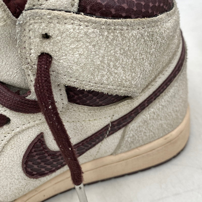 【現状渡し品】【メンズ/レディース】 NIKE × A MA MANIERE ナイキ×アママニエール DO7097-100 AIR JORDAN 1 RETRO HIGH OG エア ジョーダン ワン レトロ ハイ オリジナル スニーカー シューズ 靴 160-251118-cs-06-izu サイズ：25cm カラー：SAIL/BURGUNDY CRUSH 万代Net店