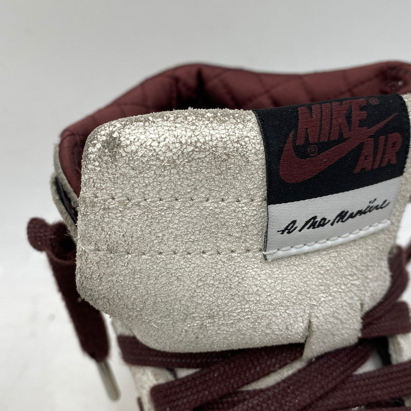 【現状渡し品】【メンズ/レディース】 NIKE × A MA MANIERE ナイキ×アママニエール DO7097-100 AIR JORDAN 1 RETRO HIGH OG エア ジョーダン ワン レトロ ハイ オリジナル スニーカー シューズ 靴 160-251118-cs-06-izu サイズ：25cm カラー：SAIL/BURGUNDY CRUSH 万代Net店