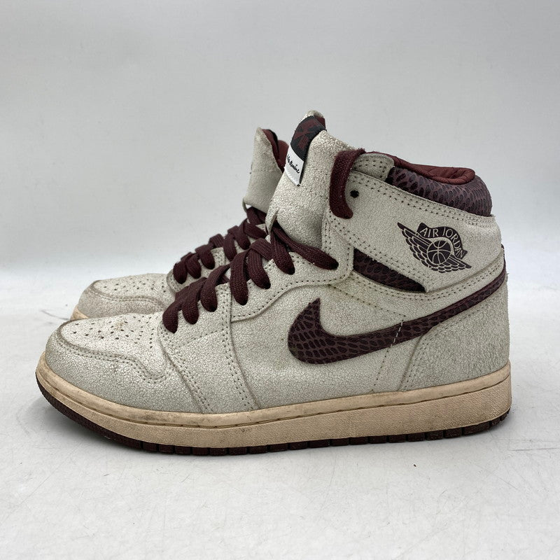 【現状渡し品】【メンズ/レディース】 NIKE × A MA MANIERE ナイキ×アママニエール DO7097-100 AIR JORDAN 1 RETRO HIGH OG エア ジョーダン ワン レトロ ハイ オリジナル スニーカー シューズ 靴 160-251118-cs-06-izu サイズ：25cm カラー：SAIL/BURGUNDY CRUSH 万代Net店