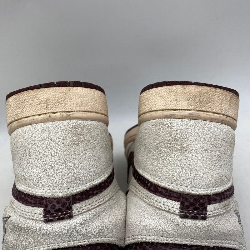 【現状渡し品】【メンズ/レディース】 NIKE × A MA MANIERE ナイキ×アママニエール DO7097-100 AIR JORDAN 1 RETRO HIGH OG エア ジョーダン ワン レトロ ハイ オリジナル スニーカー シューズ 靴 160-251118-cs-06-izu サイズ：25cm カラー：SAIL/BURGUNDY CRUSH 万代Net店