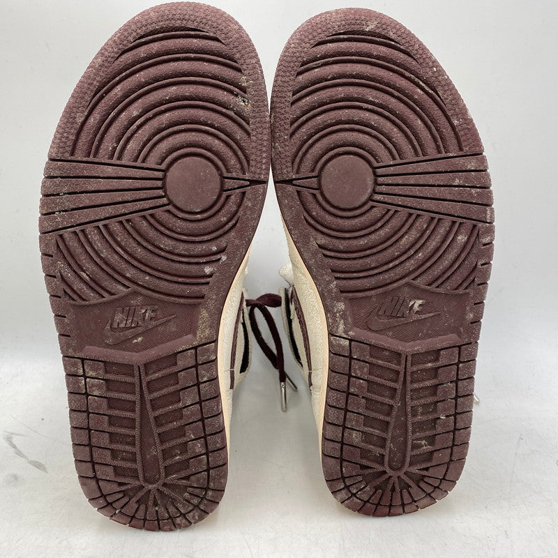 【現状渡し品】【メンズ/レディース】 NIKE × A MA MANIERE ナイキ×アママニエール DO7097-100 AIR JORDAN 1 RETRO HIGH OG エア ジョーダン ワン レトロ ハイ オリジナル スニーカー シューズ 靴 160-251118-cs-06-izu サイズ：25cm カラー：SAIL/BURGUNDY CRUSH 万代Net店