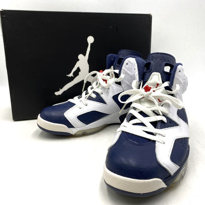 【中古品】【メンズ/レディース】 384664-130 AIR JORDAN 6 RETRO エアジョーダン6 レトロ スニーカー シューズ 靴 160-251118-cs-04-izu サイズ：26cm カラー：WHITE/MIDNIGHT NAVY-VRSTY RED 万代Net店