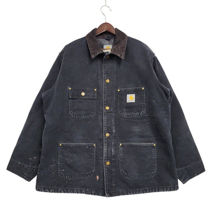 【中古品】【メンズ】 Carhartt カーハート C01 BLK メキシコ製 2010年製 BLANKET LINER DUCK CHORE COAT ブランケット ライナー ダック チョア コート アウター 146-251117-cs-28-izu サイズ：44 カラー：ブラック 万代Net店