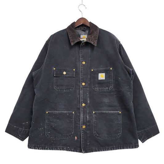 【中古品】【メンズ】 Carhartt カーハート C01 BLK メキシコ製 2010年製 BLANKET LINER DUCK CHORE COAT ブランケット ライナー ダック チョア コート アウター 146-251117-cs-28-izu サイズ：44 カラー：ブラック 万代Net店