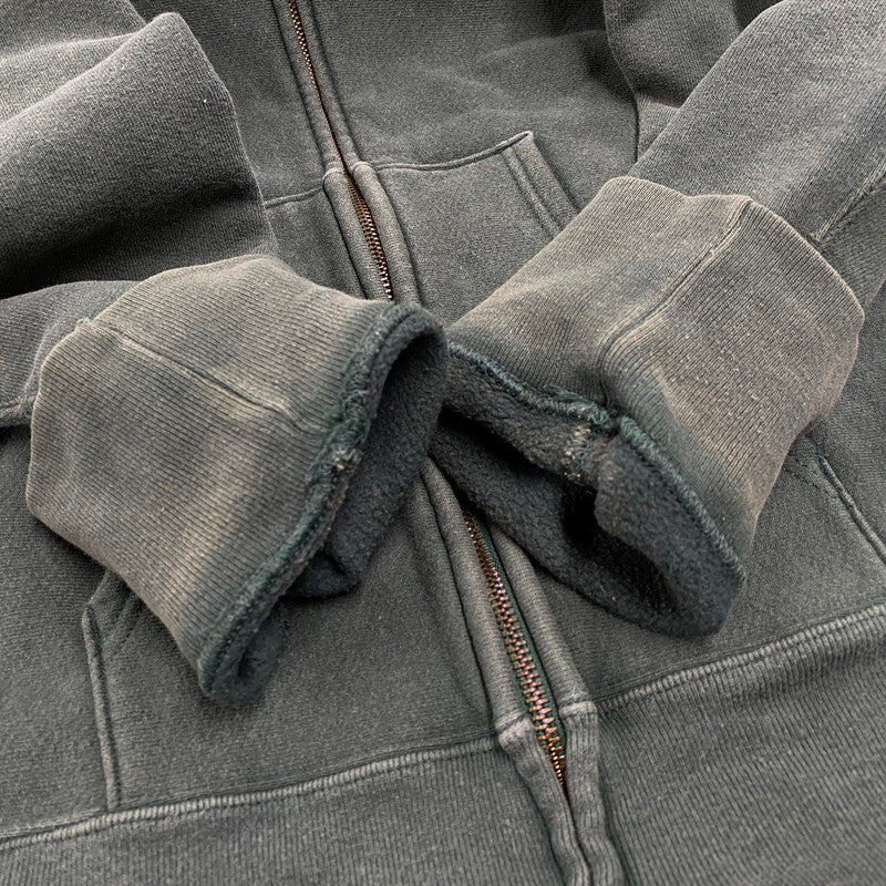 【現状渡し品】【メンズ】 Champion チャンピオン REVERSE WEAVE ZIP UP HOODED SWEATSHIRT リバースウィーブ ジップアップ フーデッド スウェットシャツ USA製 赤単色タグ復刻 パーカー 148-251123-as-15-izu サイズ：XL カラー：グリーン 万代Net店