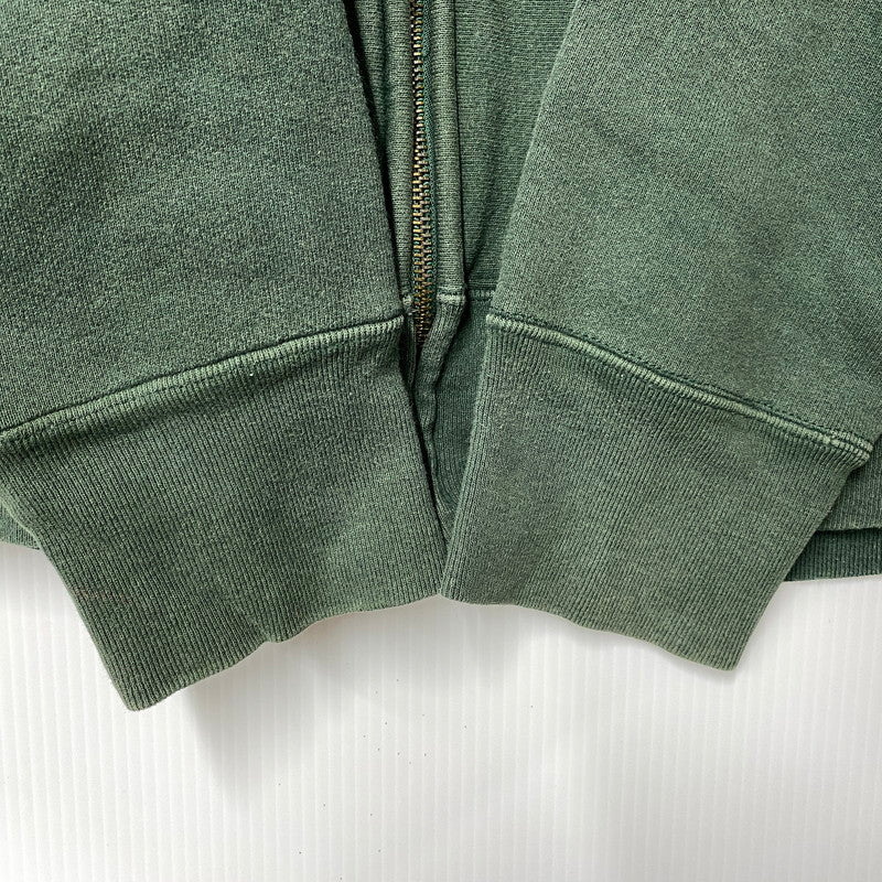 【現状渡し品】【メンズ】 Champion チャンピオン REVERSE WEAVE ZIP UP HOODED SWEATSHIRT リバースウィーブ ジップアップ フーデッド スウェットシャツ USA製 赤単色タグ復刻 パーカー 148-251123-as-15-izu サイズ：XL カラー：グリーン 万代Net店