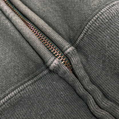 【現状渡し品】【メンズ】 Champion チャンピオン REVERSE WEAVE ZIP UP HOODED SWEATSHIRT リバースウィーブ ジップアップ フーデッド スウェットシャツ USA製 赤単色タグ復刻 パーカー 148-251123-as-15-izu サイズ：XL カラー：グリーン 万代Net店