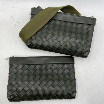 【中古品】【メンズ/レディース】 BOTTEGAVENETA ボッテガヴェネタ 651938 イントレチャート デュオ 2WAY ショルダーバッグ カバン 鞄 180-251118-cs-09-izu カラー：カーキ 万代Net店