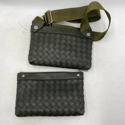 【中古品】【メンズ/レディース】 BOTTEGAVENETA ボッテガヴェネタ 651938 イントレチャート デュオ 2WAY ショルダーバッグ カバン 鞄 180-251118-cs-09-izu カラー：カーキ 万代Net店