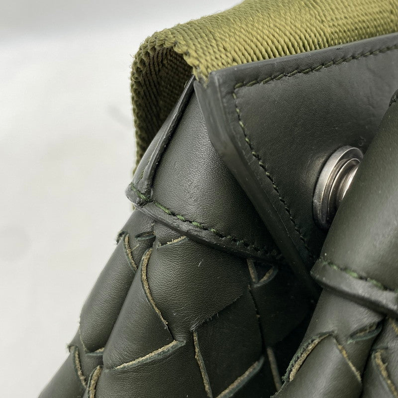 【中古品】【メンズ/レディース】 BOTTEGAVENETA ボッテガヴェネタ 651938 イントレチャート デュオ 2WAY ショルダーバッグ カバン 鞄 180-251118-cs-09-izu カラー：カーキ 万代Net店