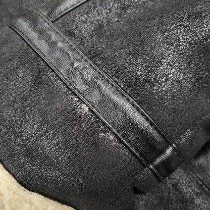 【中古品】【メンズ】 ALPHA INDUSTRIES アルファインダストリーズ FAKE MOUTON FLIGHT JACKET TA1548-075 フェイクムートン フライトジャケット アウター 145-251118-as-10-izu サイズ：L カラー：ブラック 万代Net店