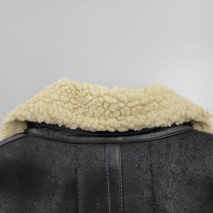 【中古品】【メンズ】 ALPHA INDUSTRIES アルファインダストリーズ FAKE MOUTON FLIGHT JACKET TA1548-075 フェイクムートン フライトジャケット アウター 145-251118-as-10-izu サイズ：L カラー：ブラック 万代Net店