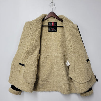 【中古品】【メンズ】 ALPHA INDUSTRIES アルファインダストリーズ FAKE MOUTON FLIGHT JACKET TA1548-075 フェイクムートン フライトジャケット アウター 145-251118-as-10-izu サイズ：L カラー：ブラック 万代Net店
