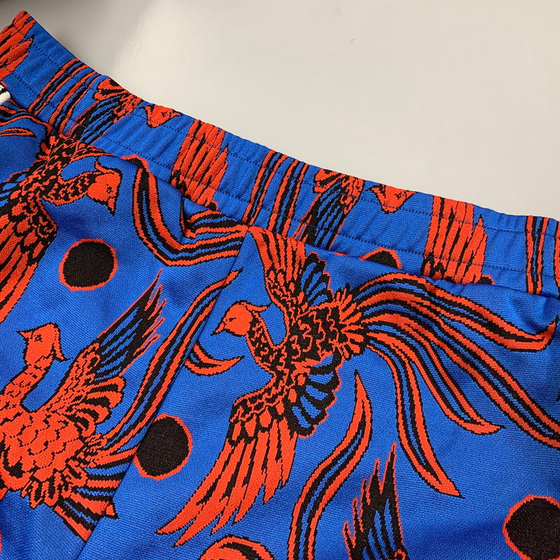 【中古品】【メンズ】 F952PA737930 国内正規 FLYING PHOENIX JACQUARD TRACK PANTS フライング フェニックス ジャガード トラックパンツ ズボン ボトムス 152-251118-ya-09-izu サイズ：S カラー：BLUE×RED 万代Net店
