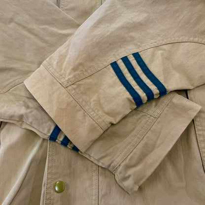 【中古品】【メンズ】 adidas アディダス NYLON JACKET ナイロンジャケット アウター 146-251123-as-21-izu サイズ：USA L カラー：ベージュ 万代Net店
