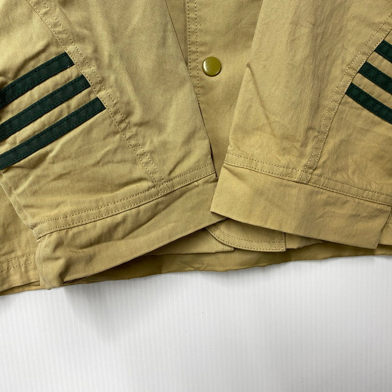 【中古品】【メンズ】 adidas アディダス NYLON JACKET ナイロンジャケット アウター 146-251123-as-21-izu サイズ：USA L カラー：ベージュ 万代Net店