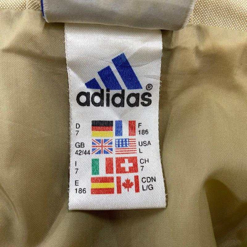 【中古品】【メンズ】 adidas アディダス NYLON JACKET ナイロンジャケット アウター 146-251123-as-21-izu サイズ：USA L カラー：ベージュ 万代Net店