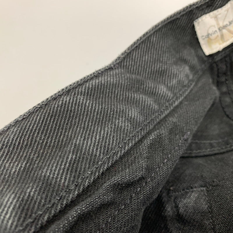 【中古品】【メンズ】 OLD CALVIN KLEIN オールド カルバンクライン WIDE TAPERED BLACK DENIM PANTS ワイドテーパード ブラックデニムパンツ メキシコ製 152-251125-as-26-izu サイズ：33 カラー：ブラック 万代Net店