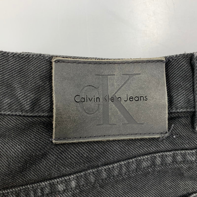 【中古品】【メンズ】 OLD CALVIN KLEIN オールド カルバンクライン WIDE TAPERED BLACK DENIM PANTS ワイドテーパード ブラックデニムパンツ メキシコ製 152-251125-as-26-izu サイズ：33 カラー：ブラック 万代Net店