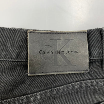 【中古品】【メンズ】 OLD CALVIN KLEIN オールド カルバンクライン WIDE TAPERED BLACK DENIM PANTS ワイドテーパード ブラックデニムパンツ メキシコ製 152-251125-as-26-izu サイズ：33 カラー：ブラック 万代Net店