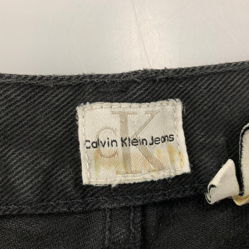 【中古品】【メンズ】 OLD CALVIN KLEIN オールド カルバンクライン WIDE TAPERED BLACK DENIM PANTS ワイドテーパード ブラックデニムパンツ メキシコ製 152-251125-as-26-izu サイズ：33 カラー：ブラック 万代Net店