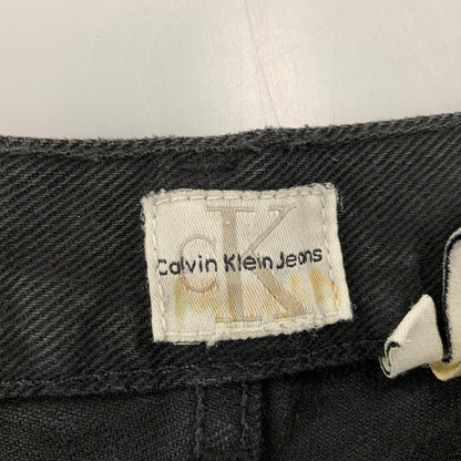 【中古品】【メンズ】 OLD CALVIN KLEIN オールド カルバンクライン WIDE TAPERED BLACK DENIM PANTS ワイドテーパード ブラックデニムパンツ メキシコ製 152-251125-as-26-izu サイズ：33 カラー：ブラック 万代Net店