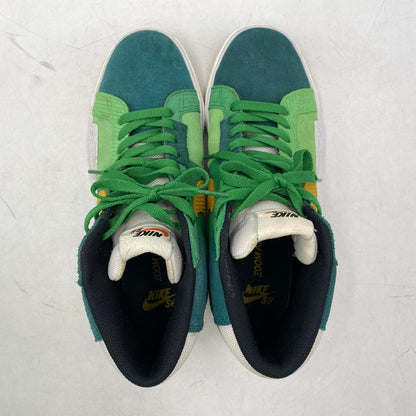 【中古品】【メンズ/レディース】 NIKE SB ナイキエスビー ZOOM BLAZER MID PRM DA8854-300 ズーム ブレーザー ミッド プレミアム スニーカー シューズ 靴 160-251202-as-07-izu サイズ：26cm カラー：ALOE VERDE/UNIVARSITY GOLD 万代Net店